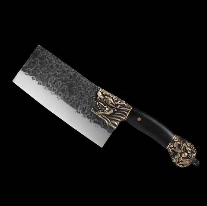 龙刃”-古锻淬火纹—方形切片刀